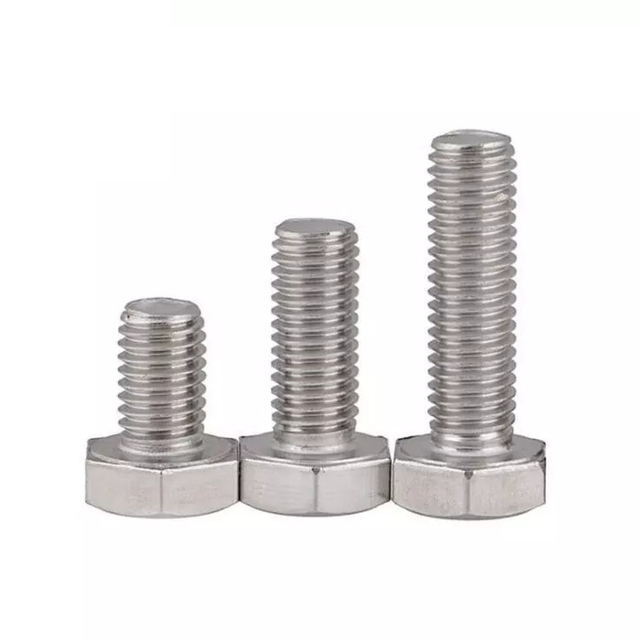 Pengencang Harga Terbaik DIN933 DIN931 A2 A4 Stainless Steel 304 Hex Head Baut Murs