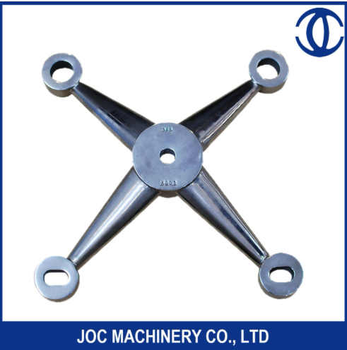 6 Lengan Kaca Laba -laba Fitting Tirai Konektor Dinding Instalasi Besi Cor