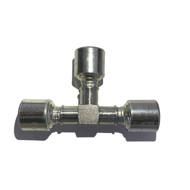 Sendi tee selang crimp untuk hidrolik